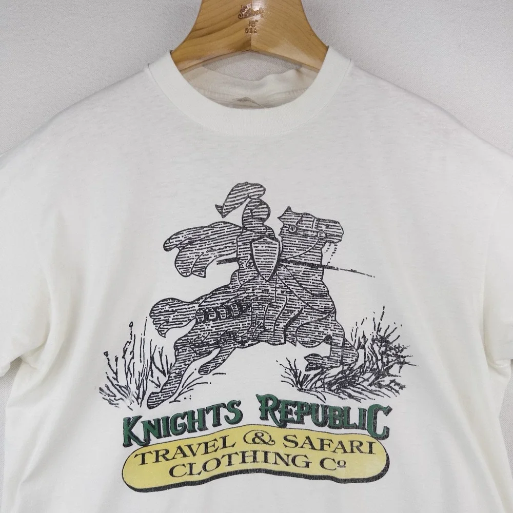 80's Vtg Knights (Banana) Republic Parody Graphic T-Shirt XL Single Stitch USA